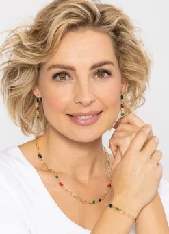 Damen BADER Farbenfrohe Eleganz: Halskette mit Quarzen in verschiedenen Farben
