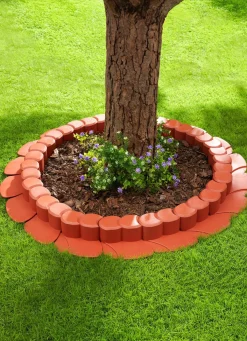 BADER Flexi-Rasenkante, 8er-Set, mit Fahrspur