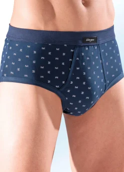 Herren GLEYMOR Fünferpack Slips aus Feinjersey, mit Eingriff, allover dessiniert