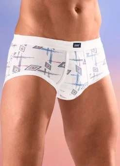 Herren BADER Fünferpack Slips mit Alloverdessin