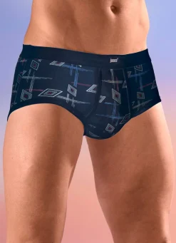 Herren BADER Fünferpack Slips mit Alloverdessin