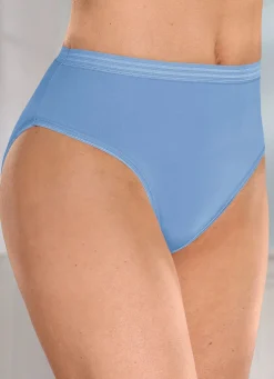 Damen BADER Fünferpack Slips mit glänzenden Abschlüssen