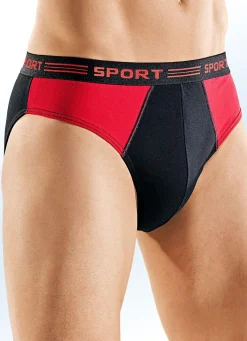 Herren BADER Fünferpack Slips, uni mit Einsätzen