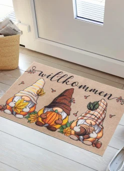 BADER Fußmatte Herbstwichtel mit rutschhemmender Rückseite