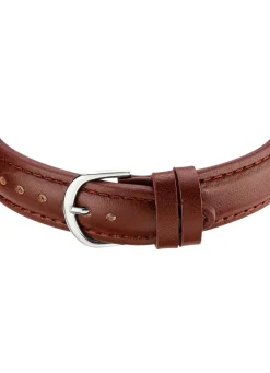 Damen MASTER TIME Funk-Damenuhr mit Lederband und sprechender Zeitansage