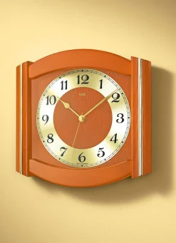 BADER Funk-Wanduhr aus massivem Holz