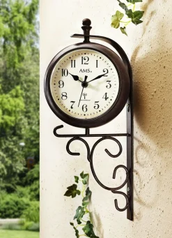 BADER Funk-Wanduhr mit Thermometer