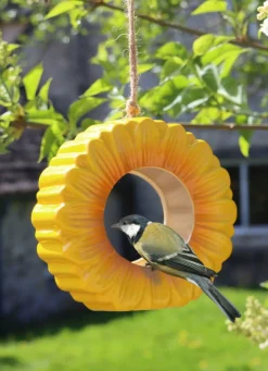 BADER Futterstelle Mohnblume aus glasierter Keramik