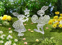 BADER Gartenstecker "Hasenpaar", 2er-Set