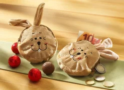 RABBEL Gefüllte Hasen-Geldbörse aus Plüsch, 2er-Set