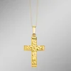 Herren BADER Gehämmerter Kreuz-Anhänger aus Gold