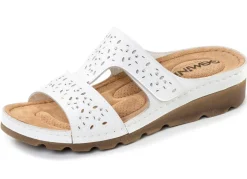Damen Gemini , bequeme Damen-Pantoletten, Weite G, mit Klettverschluss