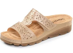 Damen Gemini , bequeme Damen-Pantoletten, Weite G, mit Klettverschluss
