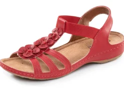 Damen Gemini , modische Damen-Sandalen, Weite G, mit Blüten-Applikationen