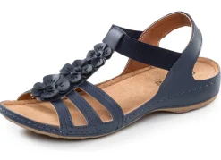 Damen Gemini , modische Damen-Sandalen, Weite G, mit Blüten-Applikationen