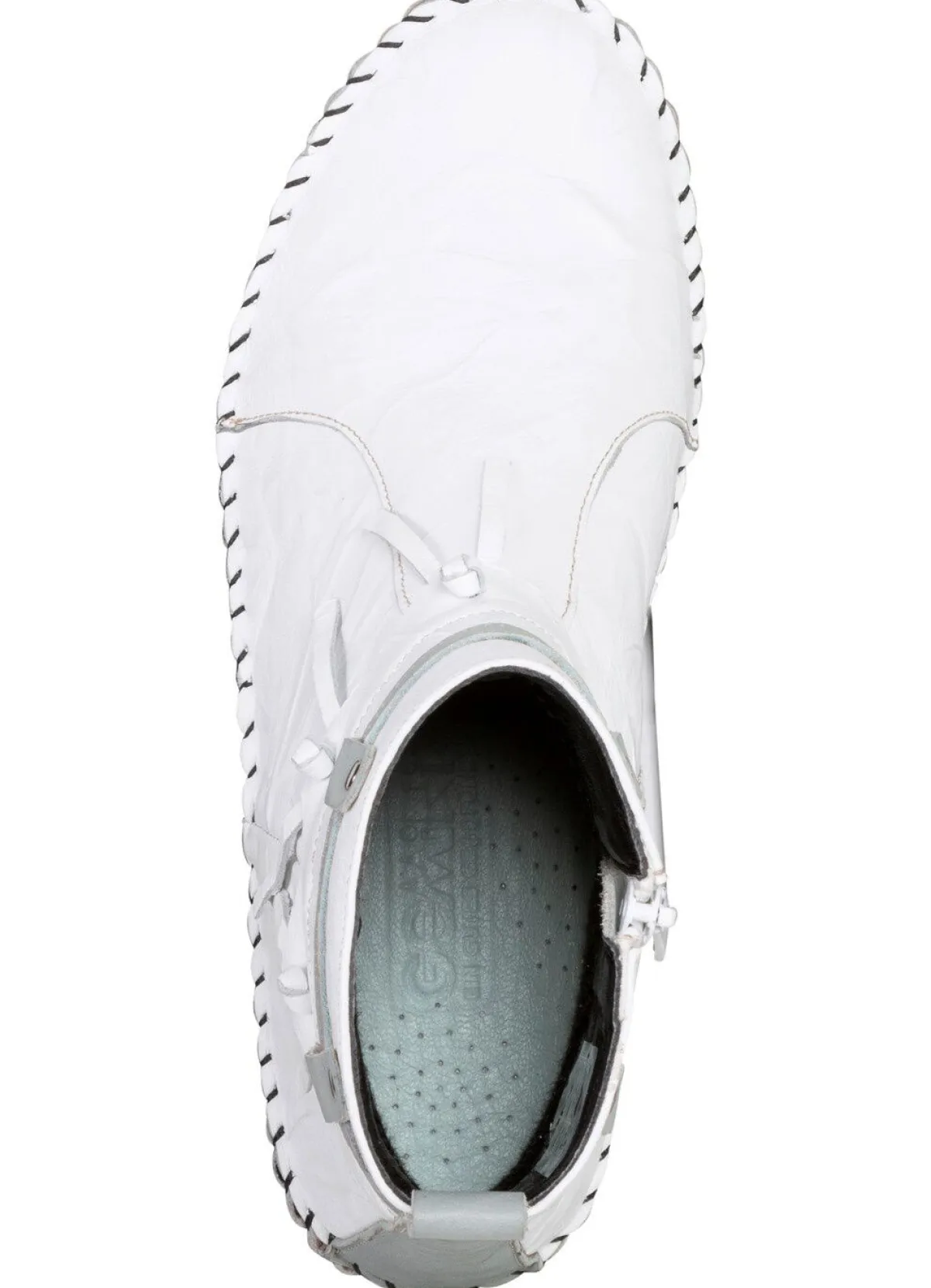Damen Gemini Mokassin-Stiefelette mit Knitter-Struktur