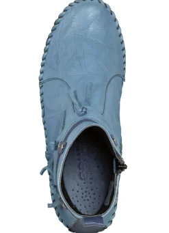 Damen Gemini Mokassin-Stiefelette mit Knitter-Struktur