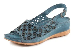 Damen Gemini Sandale aus perforiertem, geprägtem Nappaleder