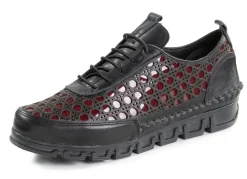 Damen Gemini Schnürschuh aus gelochtem Nappaleder