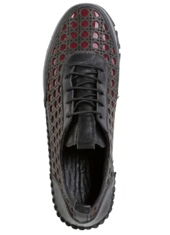 Damen Gemini Schnürschuh aus gelochtem Nappaleder