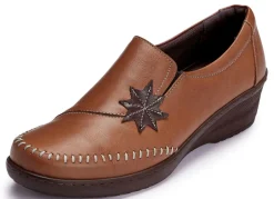 Damen Gemini Slipper mit Leder-Applikation