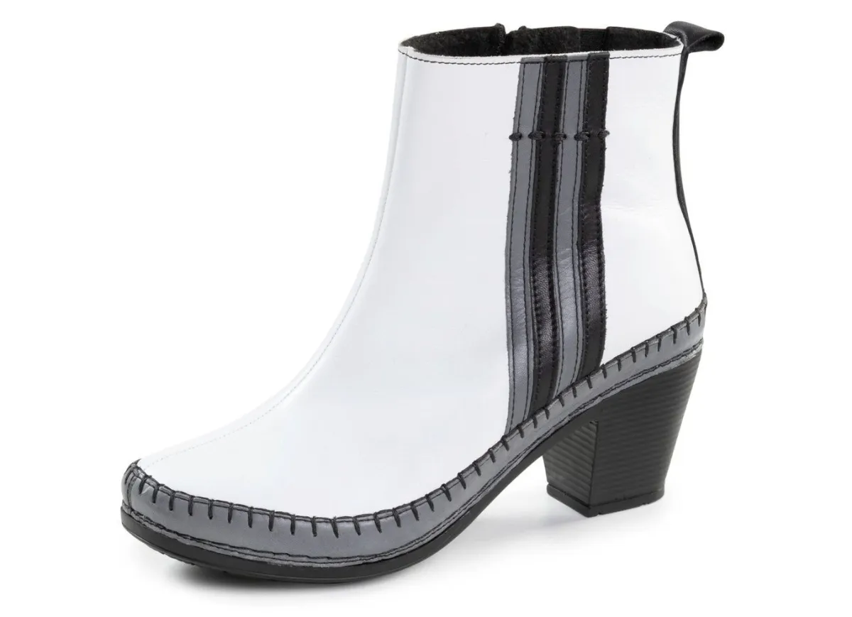 Damen Gemini Stiefelette aus Rind-Nappaleder mit Kontraststreifen
