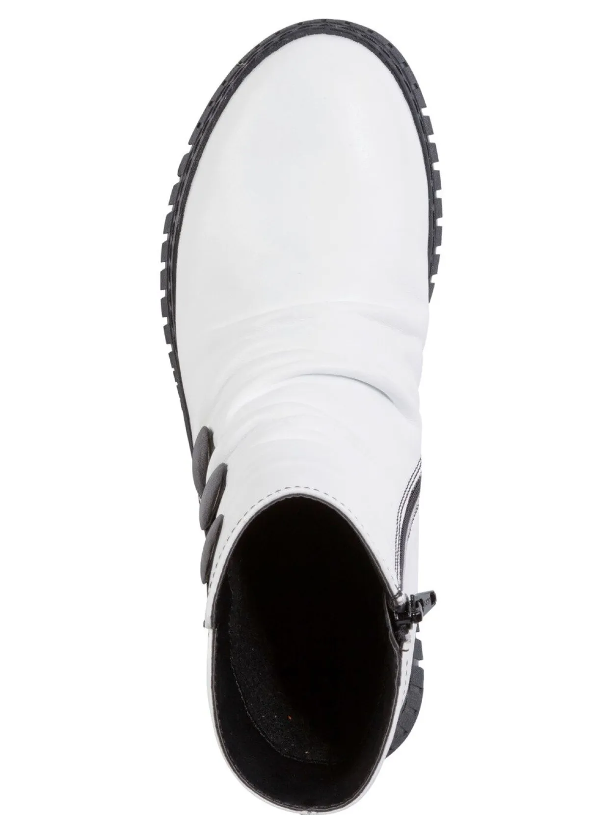 Damen Gemini Stiefelette mit Raffung und dekorativen Knöpfen