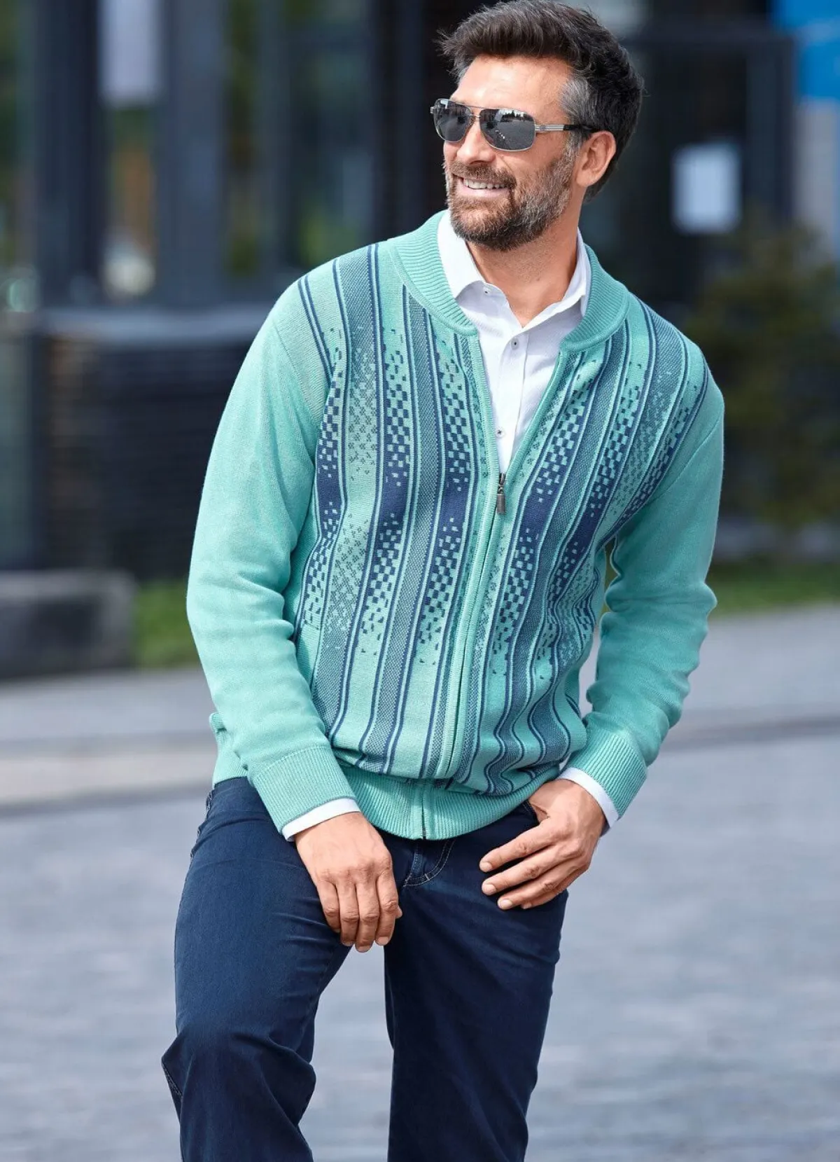 Herren BADER Gemusterte Jacke in 2 Farben