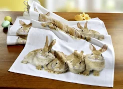 BADER Geschirrtücher mit Hasen-Motiv, 2er-Pack