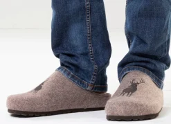 Herren GINO GALANTE , trendige Herren-Hausschuhe, Weite H, mit Hirsch-Stickerei