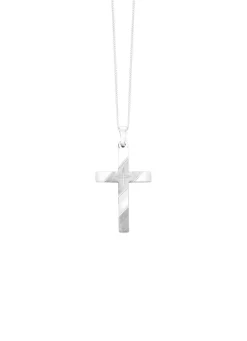 Herren BADER Glänzend/mattiert: schicker Kreuz-Anhänger