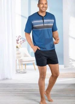 Herren HAJO NACHTMODE Hajo-Shorty mit Knopfleiste