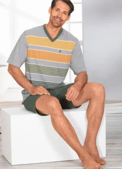 Herren HAJO NACHTMODE Hajo Shorty mit V-Ausschnitt