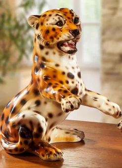 BADER Handbemalte Leoparden aus Keramik