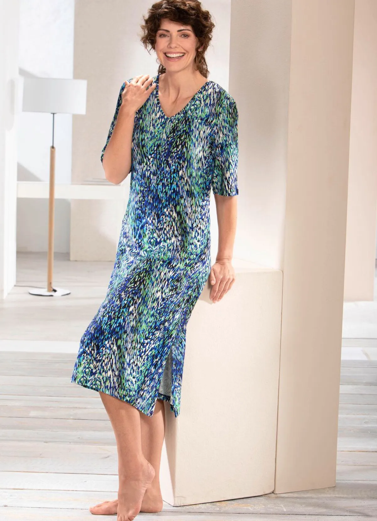 Damen BADER Hauskleid in Schlupfform