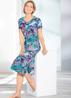 Damen COMODO Hauskleid mit farbbrillantem Inkjet-Druck