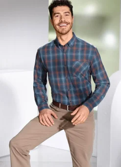 Herren BADER Hemd mit Button-Down-Kragen