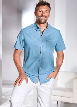 Herren BADER Hemd mit Button-Down-Kragen