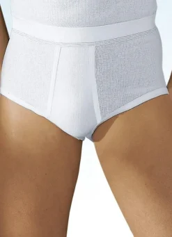 Herren HERMKO Dreierpack Slips aus Doppelripp