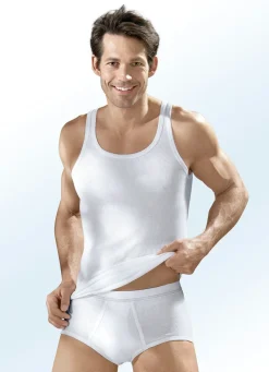 Herren HERMKO Viererpack Slips aus Doppelripp