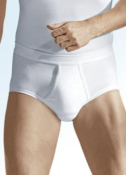 Herren HERMKO Viererpack Slips aus Feinripp