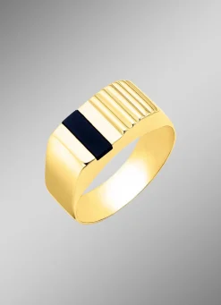 Herren BADER Herrenring aus 375er Gold mit Onyx