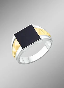 Herren BADER Herrenring in Bicolor mit Achat