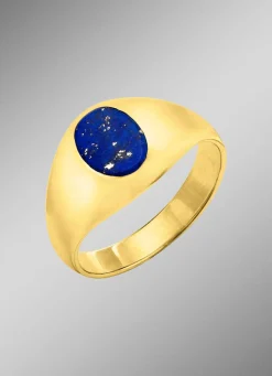 Herren BADER Herrenring mit echt Lapislazuli