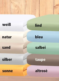 JANINE Hochwertige Elastic-Mako-Feinjersey-Spannbetttücher
