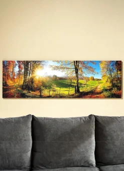 BADER Hochwertige Kunstdruck „Zauberhafte Landschaft im Herbst“