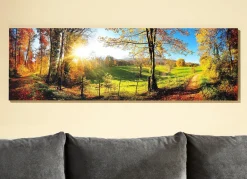 BADER Hochwertige Kunstdruck „Zauberhafte Landschaft im Herbst“
