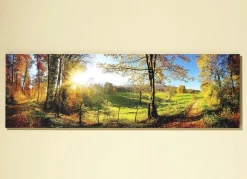 BADER Hochwertige Kunstdruck „Zauberhafte Landschaft im Herbst“