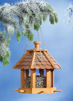 BADER Holz-Futterhaus mit Schindeldach