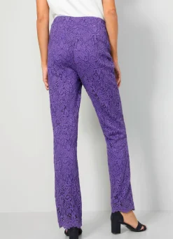 Damen BADER Hose aus floraler Spitze